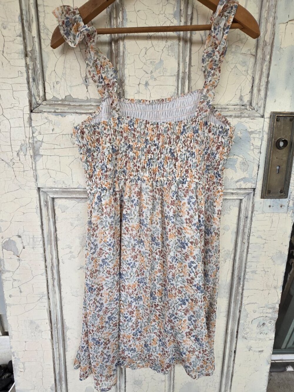 Hem & Thread Floral Mini Dress Lined Size Large - Picture 5 of 10